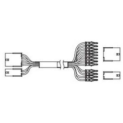 93990Retrofit Cable, 22 AWG, 12-Conductor, 3" Length, Pinned One End