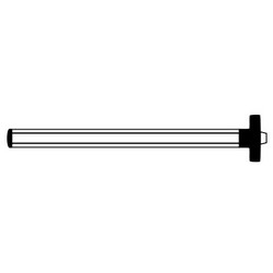 Exit Device, Rim Touchbar, Request to Exit Switch, Exit Only, 36" Width, Satin Chrome