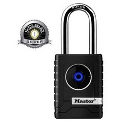 Bluetooth Padlock, 2-7/32" Width, 2" Shackle Clearance, Black