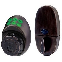 Electronic Keypad Deadbolt, Nightwatch, Keyed Different, Aged Bronze, With Kwikset Keyway, Card Pack