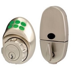 Electronic Keypad Deadbolt, Keyed Different, Satin Nickel, With Weiser Keyway, 2 each per Box