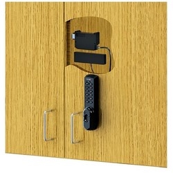 Cabinet Lock Kit, Non-Network, Includes HID Proximity Card Reader/Numeric Keypad, Access Control, Latch, Battery Pack, For 100 Series Revolutionizing Electronic Access Control Lock