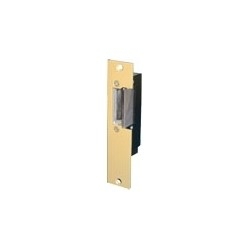 Door Electric Strike, Intermittent, 6 to 12 Volt AC, 0.495 to 1.5 Ampere, Powder Coated Brass, With Faceplate, For Wood and Metal Jamb