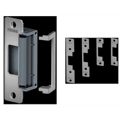 Door Electric Strike, Intermittent/Continuous, 12/24 Volt AC/DC, 0.114 to 0.42 Ampere, PoE, Aluminum, With (4) Faceplate, Trim Skirt, For Aluminum/Metal/Wood Frame