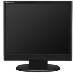 LCD Monitor, 17", 1280 x 1024 Resolution, 5:4 Aspect Ratio, 1000:1 Contrast Ratio, 22 Watt, 100 to 240 Volt AC, 14.61" Width x 7.76" Depth x 14.8" Height, Black, With Loop