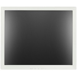 LCD Monitor, 17" Display, 1280 x 1024 Resolution, 4:3 Aspect Ratio, 24 Volt DC, 20 Watt, 14.88" Width x 1.91" Depth x 12.5" Height, Plastic Bezel, White, With Pigtail Connector