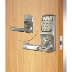 Electronic Lock Latchbolt, Heavy Duty, Tubular, Mortise, 80 User, Spring Loaded Spindle, 7-5/8" H...