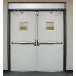 Door Operator, Automatic, 2-Door, Twin Push, Low Energy, 115 Volt AC, 60 Hertz, 3 Ampere, 204-Ri Clear Arch Class II Anodized Coating, For 92" Door