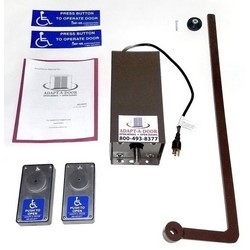 Door Opener, Silver, With Actuator Arm and 2 Premium Wireless Button