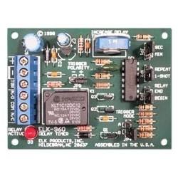 Delay Timer Module, SPDT, Positive/Negative Trigger Logic, 12 to 24 Volt DC, 7 Ampere at 30 Volt DC, 10 Ampere at 125 Volt AC, 3" x 2.2" x 1", For General Purpose Timer