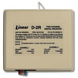 D-2RDigital Wireless Receiver, 2-Channel, 64-Discrete Code, 12 to 16 Volt AC/11 to 24 Volt DC, 60 Milliampere, 303.875 Megahertz, 4.9" Width x 1.3" Depth x 4.2" Height