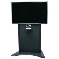 Monitor Single Display Stand, 190 Lb Capacity, 42 to 80" Monitor, 43.5" Depth x 64.5" Height, Bla...
