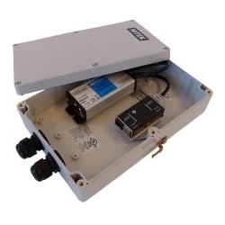 Networking Ethernet and PoE Extender, Outdoor, RJ45 Connector, 100 Base-TX, 3/8" Mounting Slot, 1...