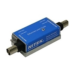 IP Camera Surge Protector, In-Line, Ethernet Over Coax, 1-Channel, 12/24 Volt AC/DC, 50/75 Ohm, 2...