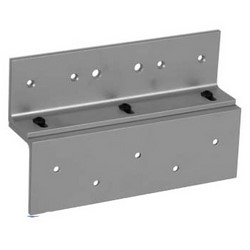 Electromagnetic Lock Bracket Kit, Top Jamb Z, 1/4" Bracket, Brushed Anodized Aluminum, For 8310