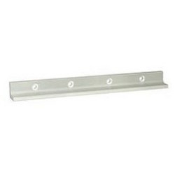 Electromagnetic Lock Bracket, Angle, 10-1/2" Length x 1" Width x 1" Height, Brushed Anodized Aluminum, For 8310, Narrow Aluminum Frame/Center Hung Single Acting Door