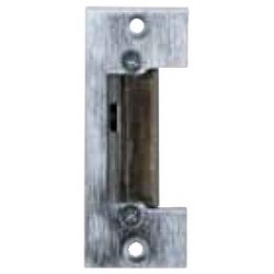 Electric Strike, Fail Secure, 12 Volt DC, 1-3/8" Width x 3-1/2" Depth, Brushed Chrome Plated, For Centerline Latch Entry, Hollow Metal/Wood Frame