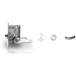 Mortise Lock, Left Hand Reverse, Fail Secure, Request-To-Exit, LN-Rose, L-Lever, 24 Volt, Satin Chrome, Without Cylinder