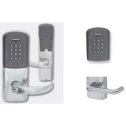 Electronic Door Lock, Cylindrical Chassis, Multi-Technology, Keypad, Right Hand, Tubular Lever, Satin Chrome, 4AA Battery Kit, Without 6-Pin FSIC Cylinder, For Class/Storeroom