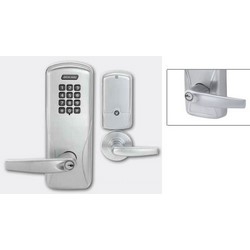 Electronic Door Lock, Mortise Chassis, Keypad, Right Hand, Athens Lever, 4AA Battery, Satin Chrome, Without 6-Pin FSIC Cylinder, For Class/Storeroom