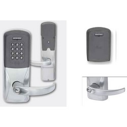Electronic Door Lock, Mortise Chassis, Multi-Technology, Right Hand, Sparta Lever, Satin Chrome, With 6-Pin Cylinder, For Class/Storeroom