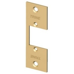 Door Electric Strike Faceplate, 1-1/4" Width x 1" Depth x 3-3/4" Height, Bright Brass, For Door Cylindrical Lockset, 3000 Series Electric Strike