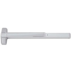 Door Exit Device, Grooved, Concealed Vertical Rod Device Quiet Electric Latch Retraction, Lever, Rigid-Dummy Trim, Left Hand Reverse, Dull Chromium, For 3’ Door