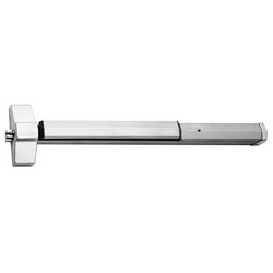 Door Rim Exit Device, Right Hand Reverse, Square Bolt, Electric Latch Retraction, Satin Stainless...