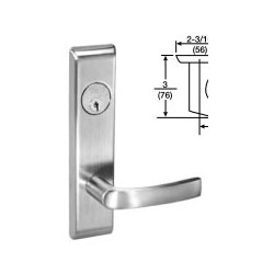 Mortise Lever Lock, Monroe, Electrified, Escutcheon Trim, Reversible, Right Hand, Fail Secure, 24 Volt DC, Satin Chrome, Without Cylinder