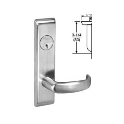 Mortise Lever Lock, Pacific Beach, Electrified, Escutcheon Trim, Reversible, Right Hand, Fail Safe, 24 Volt DC, Satin Chrome, Without Cylinder