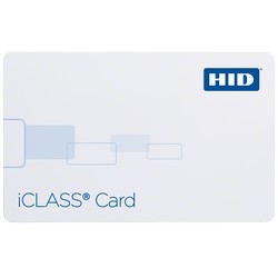 iCLASS Card, 2k Bits (256 Bytes) w/ 2 App Areas, Programmed w/ Std iCLASS Access Control App, Front: Plain White Gloss Finish, Back: Plain White Gloss Finish, Sequential Matching Encoded/Print, Vertical Slot Punch