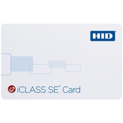 iCLASS SE Card, PVC, 2k Bits (256 Bytes) w/ 2 App Area, Prog w/ SIO, Front: White w/ Gloss Finish, Back: White w/ Gloss Finish, Seq Match Encoded/Print7, No Slot Punch, Print Horizontal Slot Indicators