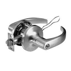 Cylindrical Lever Lock, Augusta, Fail Safe, 24 Volt, Satin Chrome Plated, Without Cylinder