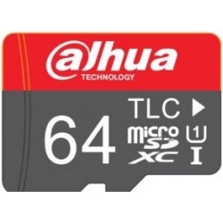 SD Card, UHS-I, 48MB/s, Class 10, 64GB, 15x11x1, Red And Grey