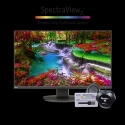 MultiSync , 27" IPS LED Backlit LCD Monitor with SpectraViewII Software and Spyder5 Calibrator, 3-sided Ultra Narrow Bezels, 1920x1080, VGA / DVI / HDMI / DisplayPort Inputs, USB Hub, Human Sensor, ControlSync, NaViSet Administrator