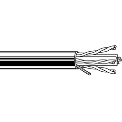 Multi-Conductor - Enhanced Category 6 Bonded-Pair Cable 4-Pair U/UTP CMR Reel Gray, Dark Pearl