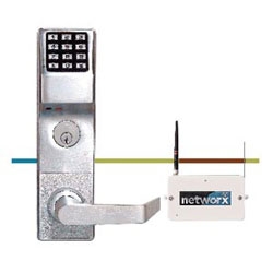 Door Lock, Prox, Digital, Mortise, Right Hand, 5000 User Code, 1-3/8 to 1-7/8" Door Thickness, Satin Chrome Plated, With Straight Lever Trim, Cylinder, For Classroom