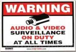 Cop USA LA-07 Surveillance Warning Sticker