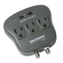 MMS130C Minuteman 3-Outlet Surge Suppressor w/ Coax Protection