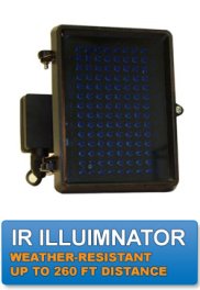 OPEN BOX WEC-IRI-SAL80 Weather-resistant IR Illuminator / 260FT, 110VAC