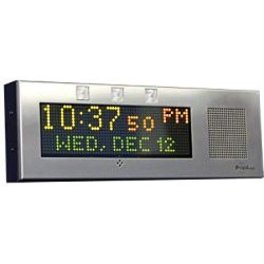 Small IP Clock - multi-color display, 4" speaker, flashers, microphone - Informacast Enabled