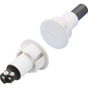 Resideo 947-75TWH Recessed 3/4" Steel Door Magnetic Contact with Terminals, White