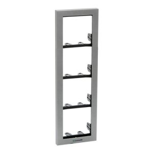Comelit 3311/4S Ikall Series Module-Holder Frame Complete with Cornice for Module, Silver