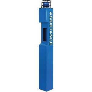 Aiphone TW-SA Tall Tower with Assistance Lettering for IX Series Emergency Stations, Blue Aluminu...