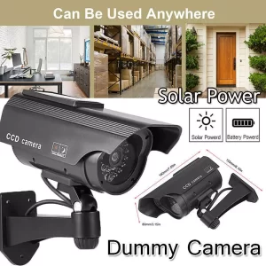 Solar Power Dummy Security Camera Bullet Fake CCTV
