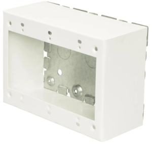 Legrand-Wiremold V5744-3 500/700 Three-Gang Extra Deep Switch and Receptacle Box Fitting, Ivory