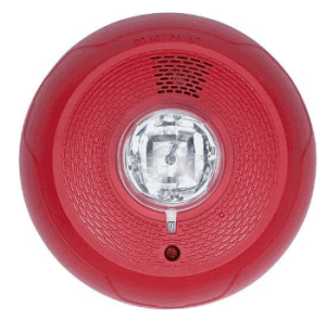 System Sensor CHSCRL L-Series Selectable Output Chime Strobe, Ceiling Mount, Red