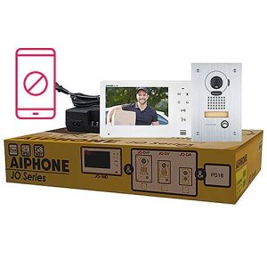 Aiphone JOS-1F Entry Security Intercom Box Set with Vandal Resistant, Flush-Mount Door Station, 7...