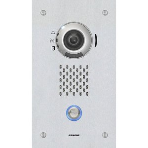 Aiphone IX-DVF SIP Compatible Flush Mounted IP Video Door Station, Vandal Resistant Stainless-Ste...