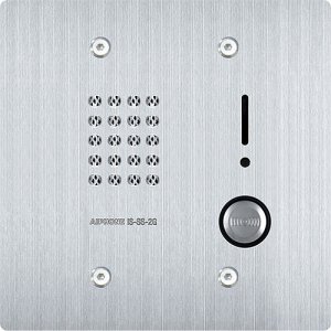 Aiphone IS-SS-2G IS Series 2-Gang Audio Door Station, Flush Mount, Vandal Resistant, Stainless-St...
